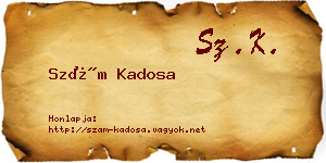 Szám Kadosa névjegykártya